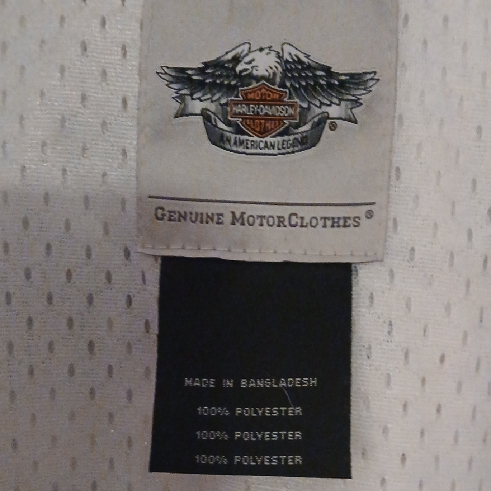 Harley-Davidson Women's  Jacket in White and Blue - Picture 3 of 4